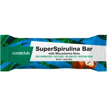 SuperSpirulina Bar with Macadamia Nuts (38 г)